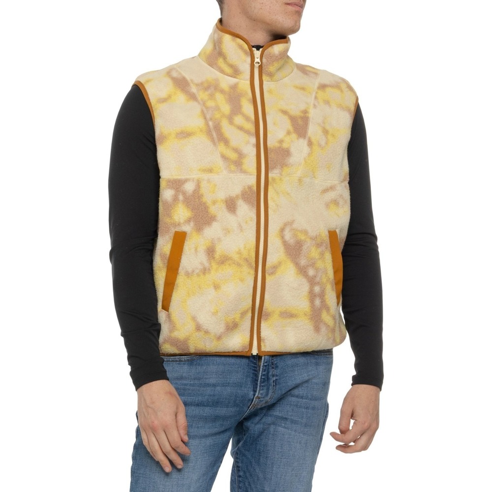 Toad&Co Men Campo Fleece Vest Sz XL Barley Tie Dye‎ Zip Up Jacket Outdoor